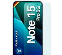 moex FlexProtect - Pellicola protettiva per Redmi Note 15 Pro 5G, ultra trasparente HD 0,2 mm, compatibile con qualsiasi custodia, fissaggio senza bolle, pellicola per cellulare extra resistente ai