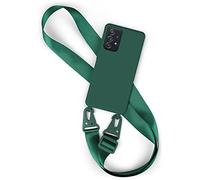 moex Hover Cover per Samsung Galaxy A52 / A52s 5G collana con cinturino largo, custodia con cinturino per tracolla, catena in nylon rimovibile con moschettone, elegante ed resistente, colore: petrolio
