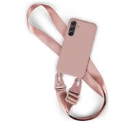 moex Hover Cover per Samsung Galaxy A54 5G collana con cinturino largo, custodia con cinturino per tracolla, catena in nylon rimovibile con moschettone, elegante ed estremamente resistente, rosa