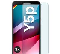 moex Pellicola in vetro temperato compatibile con Huawei Y5p, pellicola protettiva infrangibile per display, pellicola in vetro anti sfondamento Crystal Clear, 2 pezzi