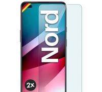 moex Pellicola in vetro temperato compatibile con OnePlus Nord, pellicola protettiva infrangibile per display, pellicola in vetro anti sfondamento Crystal Clear, 2 pezzi