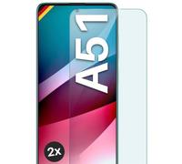 moex Pellicola in Vetro temperato Compatibile con Samsung Galaxy A51, Pellicola Protettiva infrangibile per Display, Pellicola in Vetro Anti sfondamento Crystal Clear, 2 Pezzi