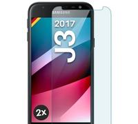 moex Pellicola in Vetro temperato Compatibile con Samsung Galaxy J3 (2017), Pellicola Protettiva infrangibile per Display, Pellicola in Vetro Anti sfondamento Crystal Clear, 2 Pezzi