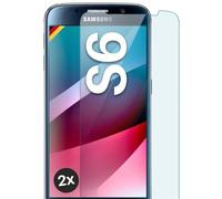 MoEx Pellicola in Vetro temperato Compatibile con Samsung Galaxy S6, Pellicola Protettiva infrangibile per Display, Pellicola in Vetro Anti sfondamento Crystal Clear, 2 Pezzi