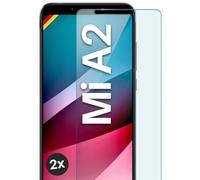 moex Pellicola in Vetro temperato Compatibile con Xiaomi Mi A2, Pellicola Protettiva infrangibile per Display, Pellicola in Vetro Anti sfondamento Crystal Clear, 2 Pezzi