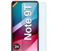 moex Pellicola in vetro temperato compatibile con Xiaomi Redmi Note 9T, pellicola protettiva infrangibile per display, pellicola in vetro anti sfondamento Crystal Clear, 2 pezzi