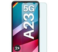 moex Pellicola protettiva in vetro per Samsung Galaxy A23 5G, robusta e antigraffio, infrangibile, pellicola protettiva in vetro trasparente HD, 2 pezzi