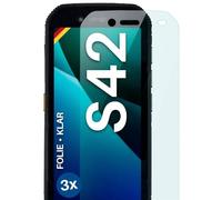 moex Pellicola protettiva trasparente compatibile con CAT S42, pellicola schermo cristallina, protezione schermo HD, pellicola sottile antigraffio, 3 pezzi, Ultra-Chiaro