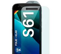 moex Pellicola protettiva trasparente compatibile con CAT S61, pellicola schermo cristallina, protezione schermo HD, pellicola sottile antigraffio, 3 pezzi, Ultra-Chiaro