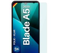 moex Pellicola protettiva trasparente compatibile con ZTE Blade A5 2020, pellicola schermo cristallina, protezione schermo HD, pellicola sottile antigraffio, 3 pezzi, Ultra-Chiaro