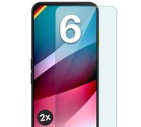 moex ShockProtect - Pellicola protettiva in vetro temperato per Fairphone 6, durezza 9H, pellicola protettiva per display 9H, ultra trasparente, compatibile con ogni custodia, 2 pezzi