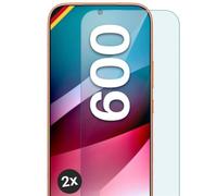 moex ShockProtect - Pellicola protettiva in vetro temperato per Honor 600, durezza 9H, compatibile con qualsiasi custodia, 2 pezzi