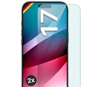 moex ShockProtect - Pellicola protettiva in vetro temperato per iPhone 17, durezza 9H, pellicola protettiva per display 9H, ultra trasparente, compatibile con ogni custodia, 2 pezzi