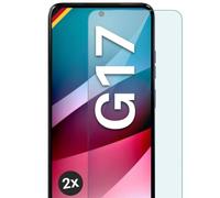 moex ShockProtect - Pellicola protettiva in vetro temperato per Motorola Moto G17, durezza 9H, compatibile con qualsiasi custodia, 2 pezzi