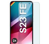 moex ShockProtect - Pellicola protettiva in vetro temperato per Samsung Galaxy S23 FE ultra trasparente, compatibile con ogni custodia, 2 pezzi