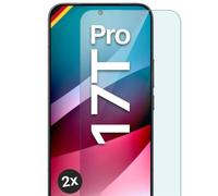 moex ShockProtect - Pellicola protettiva in vetro temperato per Xiaomi 17T Pro, durezza 9H, compatibile con qualsiasi custodia, 2 pezzi