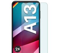 moex ShockProtect - Pellicola protettiva per Samsung Galaxy A13 (4G), durezza 9H, pellicola protettiva in vetro temperato 9H, ultra trasparente, compatibile con ogni custodia, 2 pezzi