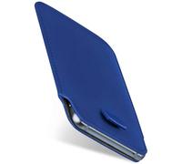 MoEx Slide Case Custodia a Fondina per Apple iPhone 7 / iPhone 8, Ultra Sottile, in Pelle vegana, Custodia Premium per Cellulare, Protezione Totale a 360 Gradi, Reale - Blu