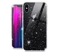 moex Sparky Case Compatibile con Apple iPhone X/iPhone XS Custodia con Effetto Glitter Trasparente Silicone Custodia Sottile Ragazza Custodia Protettiva Ultra Slim - Trasparente