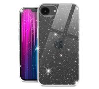 moex Sparky Case Cover per iPhone 16e con effetto glitter in silicone trasparente sottile e morbido cover protettiva trasparente con design glitterato, trasparente