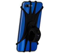 MoEx® - Supporto per Cellulare da Bicicletta, Estremamente Leggero e Flessibile, per Tutti i Modelli Sony Xperia, per Fissaggio al Manubrio, al Tubo Superiore, Girevole a 360°, Colore: Nero