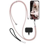 moex Unleash - Cinturino per cellulare OnePlus Nord CE 5, da appendere senza custodia, universale con moschettone, cinturino per cellulare rimovibile, catena con cuscinetto per cellulare, rosa