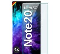 moex Vetro di protezione Full Screen compatibile con Samsung Galaxy Note 20 Ultra 5G - Pellicola protettiva senza bordi, schermo intero curvo 3D, trasparente, 2 x trasparente