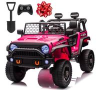 MOEYURO 24V XL 2 posti auto giocattolo per bambini grandi, 4WD/2WD commutabile 800W camion elettrico w/20 '' sedile largo, telecomando, sospensione a 4 ruote, idee regalo di Natale e compleanno per