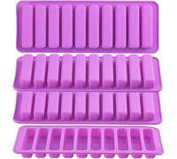 mofenmian Stampi in silicone a forma di dita, confezione da 4 confezioni da 10 cavità rettangolari per barrette di cioccolato, crocchette, dolcetti per cani, pastelli, cubetti di ghiaccio