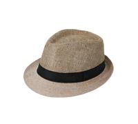 MOFFNNOL Cappello di Paglia One Piece Cappello da Cappello A Colori Solidi di Lino E Cappello da Gentiluomo Uomo E Donna Cappello da Sole per Tutta La Partita.-Beige-57-58