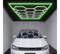 MOFGOE Lampada da soffitto a LED Super Luminosa per la Cura dell'auto, luci a Nido d'Ape con Cornice Rettangolare, 6500K, 73.920 lm, per Magazzini, officine, palestre, Cantine,Verde
