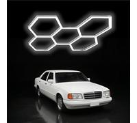 MOFGOE Luci da Garage esagonali a 5 Griglie, luci LED a Nido d'Ape Super Luminose, Bianco Naturale 6500K, Facile da installare, 168W 20160 Lumen, per Garage, Magazzino, Palestra,Nero