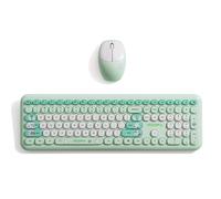 Mofii Wireless Keyboard Mouse Set 110-Key, Full Size, 1200 DPI, Pink/Blue/Green/Purple