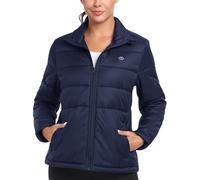 MoFiz Giacca termica da donna, con cappuccio, leggera, ibrida, da escursionismo, termica, calda, con cerniera completa, per l'inverno, l'autunno, la corsa
