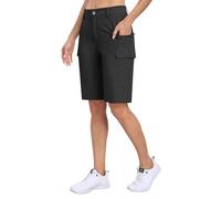 MoFiz Pantaloncini Cargo da Donna, Pantaloncini da Escursionismo da Donna con Tasche, Trekking Impermeabili Leggeri Cargo Pantaloncini da Donna, per all'aperto, Sportivi, Estivi