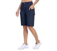 MoFiz Pantaloncini Cargo da Donna, Pantaloncini da Escursionismo da Donna con Tasche, Trekking Impermeabili Leggeri Cargo Pantaloncini da Donna, per all'aperto, Sportivi, Estivi