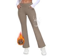 MoFiz Pantaloni da Yoga da Donna Invernali Vita Alta Impermeabile Pantaloni con Tasche
