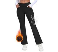 MoFiz Pantaloni da Yoga da Donna Invernali Vita Alta Impermeabile Pantaloni con Tasche