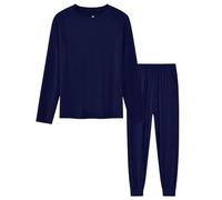 MoFiz Pigiama Bambino Morbido Due Pezzi Maglietta Manica Lunga e Pantaloni con Tasche Autunnale Invernale Ragazzo Pigiami Set 8-18 Anni