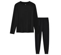 MoFiz Pigiama Bambino Morbido Due Pezzi Maglietta Manica Lunga e Pantaloni con Tasche Autunnale Invernale Ragazzo Pigiami Set 8-18 Anni