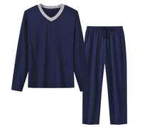 MoFiz Pigiama Lungo Ragazzo Cotone Set Pigiama Maniche Lunghe Bambino | Comodo, Morbido, Scollo a V, Pigiami Due Pezzi Invernali, Vestiti da Notte Adolescenti Maschi 8-18 Anni, Taglia 128-176 cm.