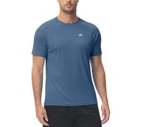 MoFiz Rashguard Anti-UV Homme Manches Courts T Shirt Séchage Rapide Surf UPF 50+ pour Natation Surf Plongée Plage Blu EU 2XL