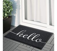 Mofonky Zerbino d'ingresso, esterno interno tappeto ingresso casa zerbino con scritta Hello, antiscivolo, assorbente resistente allo sporco, tappetino da cucina, tappetino da pavimento, ingresso