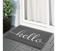 Mofonky Zerbino Ingresso Esterno Interno, Tappeto con Scritta Hello, Antiscivolo Assorbente Resistente allo Sporco per Casa e Cucina
