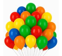 Mofovs | 50 Palloncini Multicolore Misti 30 Cm Colori Vivaci Lucenti 2a Generazione Lattice Naturale Biodegradabili Ecologici Gonfiabili Aria Elio Acqua Baby Shower Feste Compleanno Laurea Arco