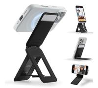 MOFT MOVAS - Portafoglio con treppiede per iPhone, multi-angolazione, leggero e portatile, portafoglio magnetico in pelle vegana, forti magneti, porta carte NFC, essenziale da viaggio, nero corvino