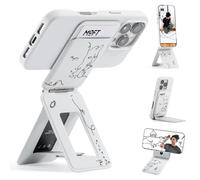MOFT Portafoglio treppiede per telefono x Shantell Martin per iPhone, multi-angolazione, supporto per telefono leggero e portatile, portafoglio per telefono MOVAS in pelle vegana, magneti forti, porta