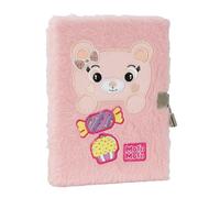 Mofu Mofu - Diario Segreto, Diario con Lucchetto per Bambine e Ragazze, con Copertina Imbottita e Stickers Colorati, Ideale per Scrivere Pensieri, 13x19 cm