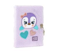 Mofu Mofu - Diario Segreto, Diario con Lucchetto per Bambine e Ragazze, con Copertina Imbottita e Stickers Colorati, Ideale per Scrivere Pensieri, 13x19 cm