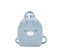 MOFU MOFU - Mini Zaino in Velluto Ufficiale Mofu Mofu, con Spallacci Regolabili, Elementi 3D e Ricami, Pratica Chiusura a Zip, 16,5x22,5hx10 cm